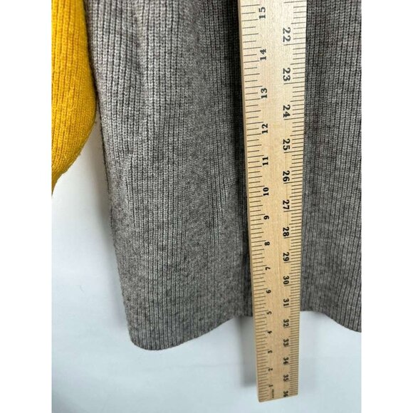 Free People Women's Large Oversized Tunic Sweater Turtleneck Colorblock - Picture 6 of 16